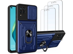 Película de Ecrã Anel Giratório Temperado Slot Proteção para Samsung HONGWE.