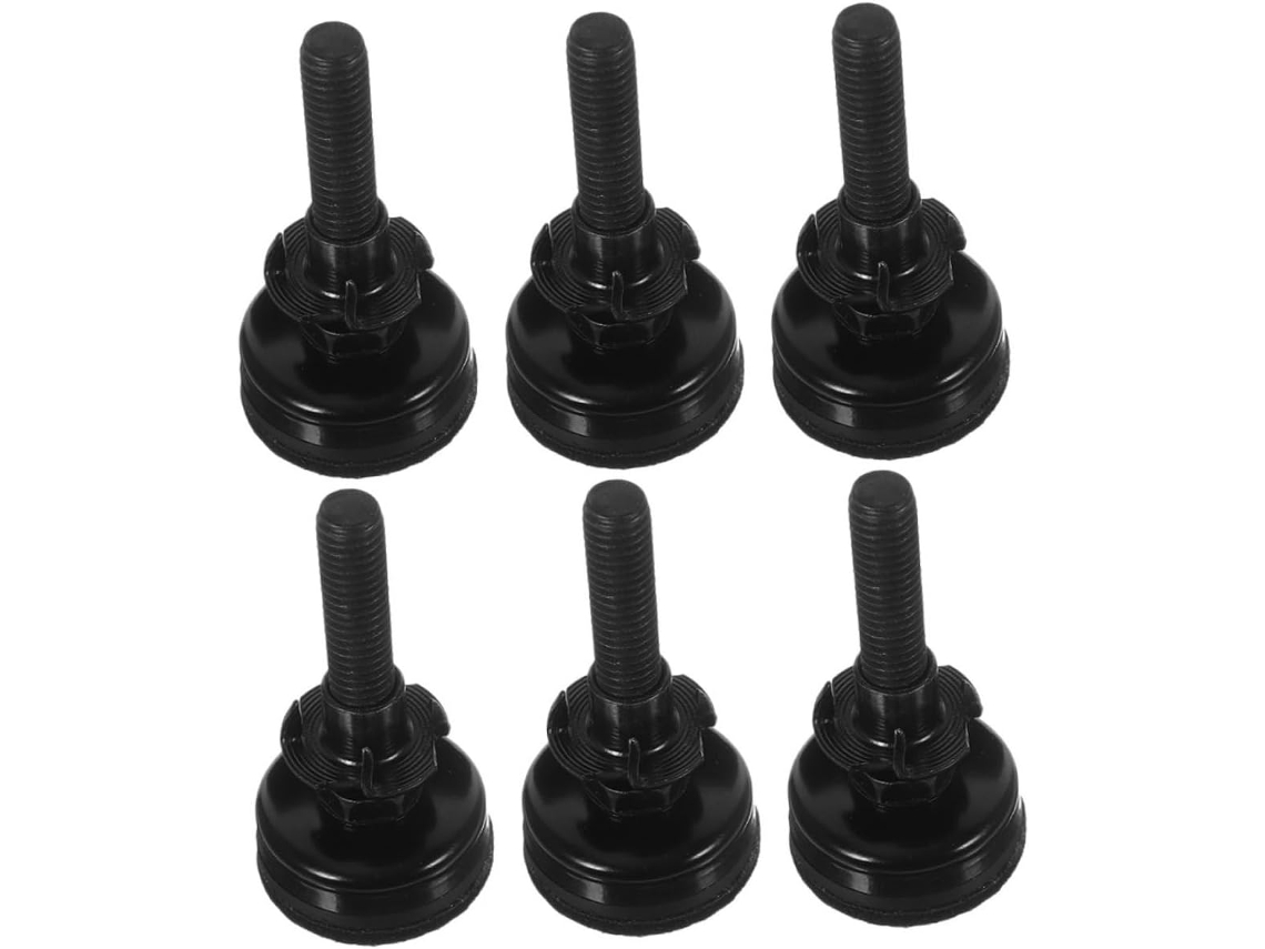 Conjunto De 6 Pés Niveladores Ajustáveis Para Móveis Com Rosca 3 8-16e Parafuso 50mm Altura Armários E Mesas