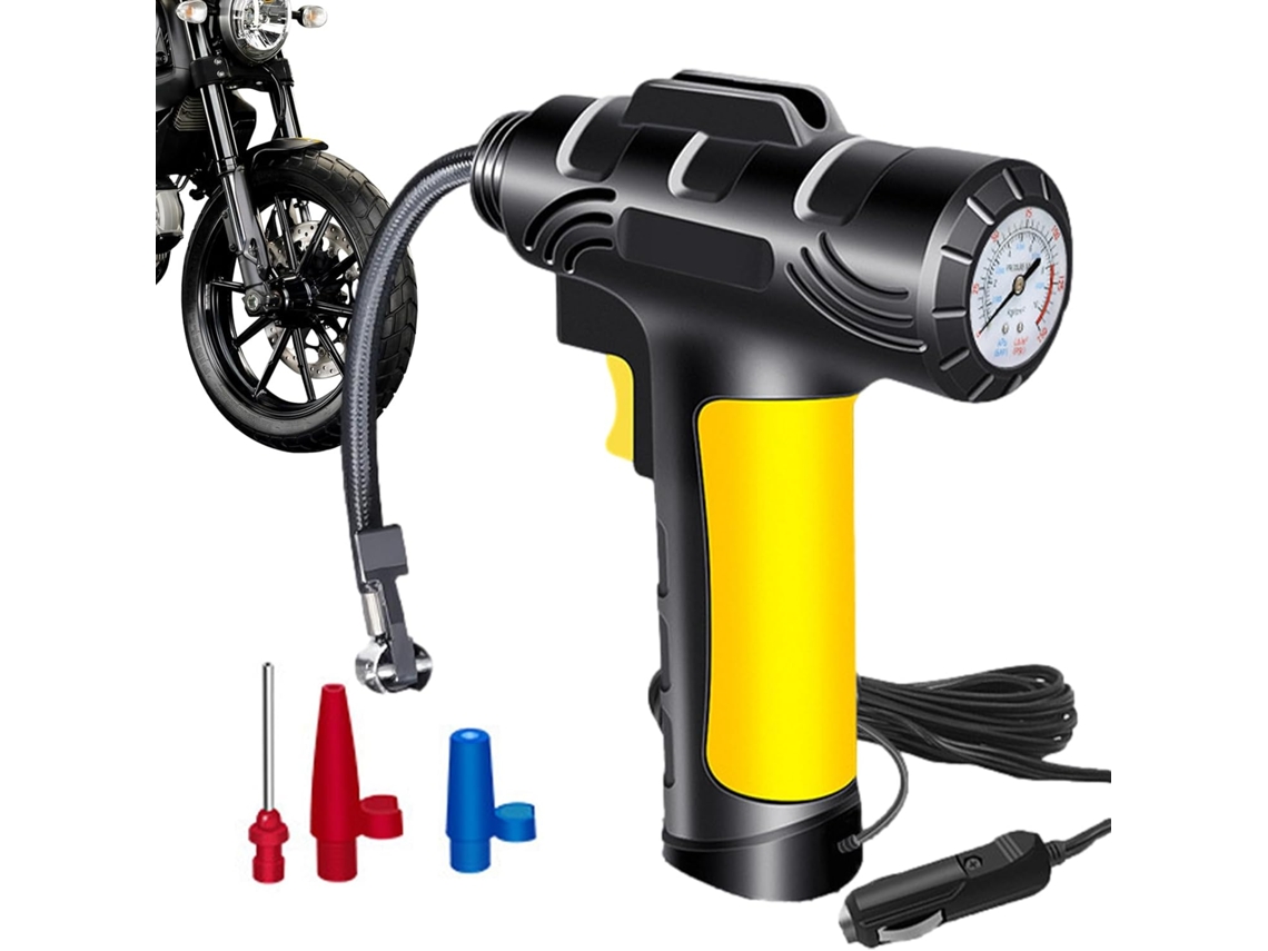 Compressor De Ar Portátil Para Motocicletas Com Visor.