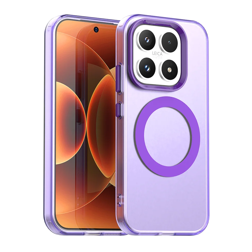 (roxo, Note 15 Pro Plus 5g) Capa Transparente Fosca Para Celular Com Carregamento Sem Fio Magnético, Capa Protetora À Prova De Choque