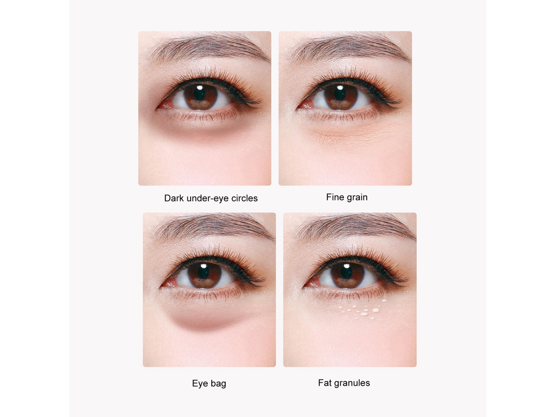 Máscara elástica para os olhos, reparadora e hidratante, para olheiras, bolsas, cuidado com a área dos olhos, suavizante e iluminadora, 7,5g/par