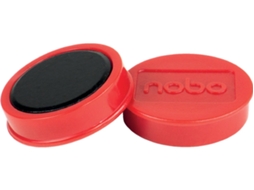 Pack 10 Ímanes NOBO 38 mm (Vermelho)