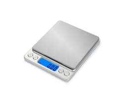 Balança Digital Recarregável De Cozinha, 3kg/0,1g, Aço Inoxidável, Ideal Para Doméstica E Acessórios Churrasco