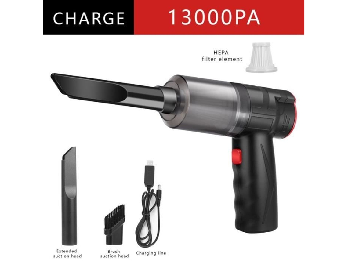 Aspirador de Pó Portátil Mini Aspirador de Pó Sem Fio 2 em 1 para Carro 16000Pa 150W Uso Duplo para Casa e T2He-13000Pa
