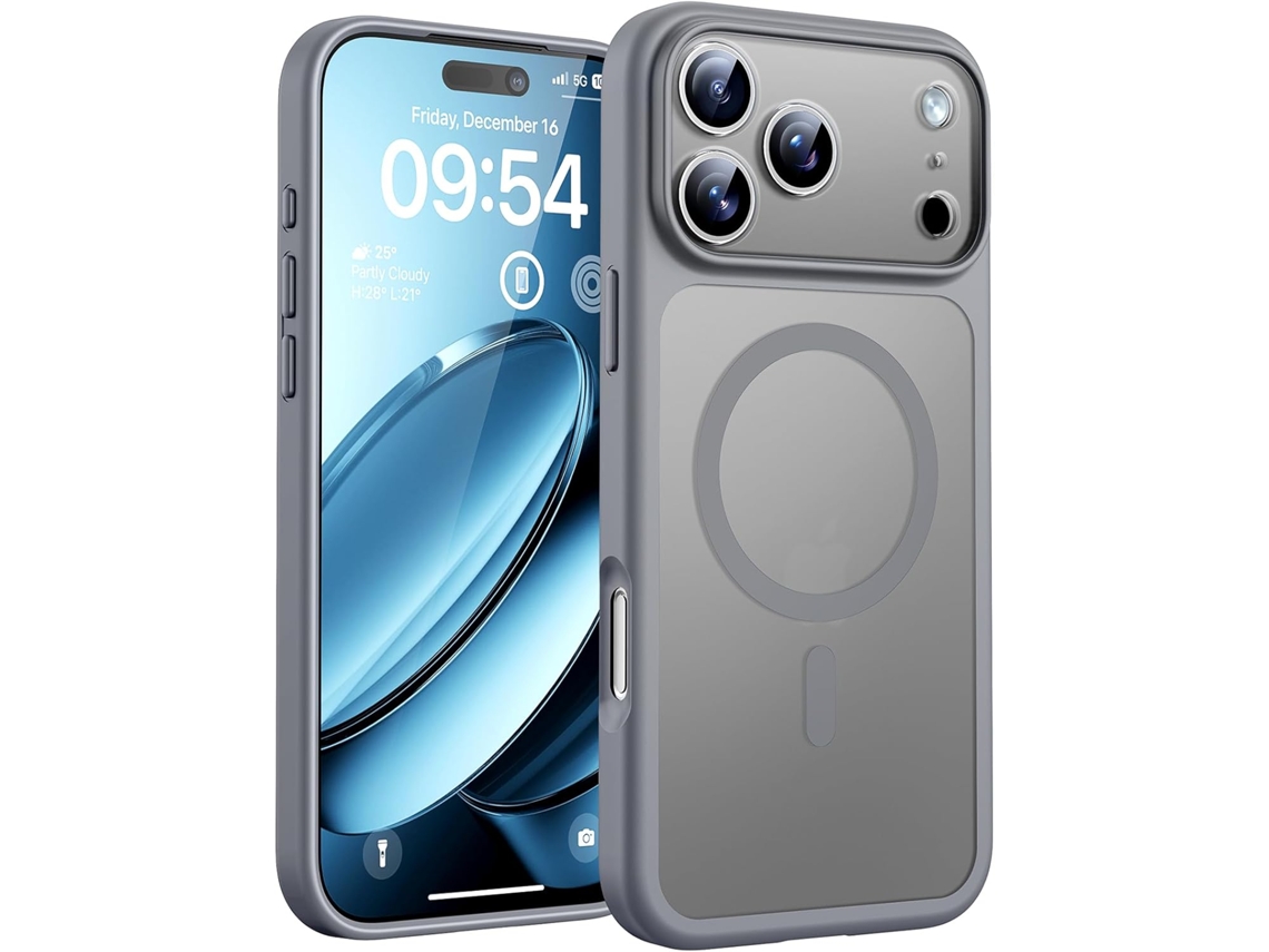 Capa Magnética Para Iphone 17 Pro De 6,3 Polegadas, Compatível Com Magsafe (cinza)