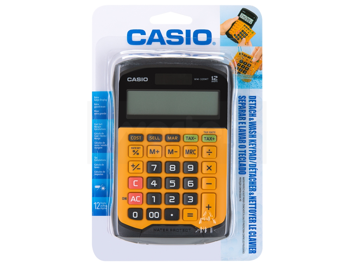 Calculadora Básica CASIO WM-320 MT Amarelo (12 dígitos)