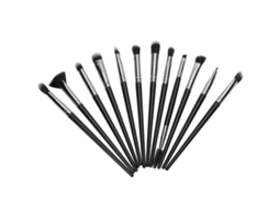 Conjunto De 12 Pincéis De Maquiagem De Náilon Para Base, Blush, Pó, Corretivo E Cílios. Everley891