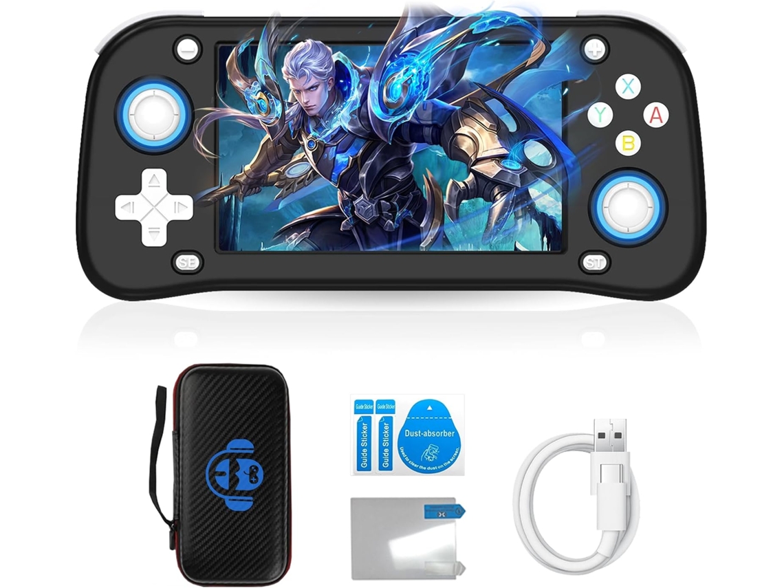 Console Portátil Retrô com Mais de 22.000 Títulos Clássicos, Tela Ips de 4,3 Polegadas, 128gb AQUAFORGE