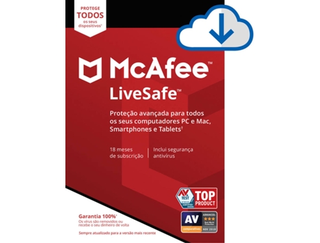 Software  Livesafe ESD (Dispositivos Ilimitados - 18 meses - PC, MacBook, Smartphone e Tablet - Formato Digital)
