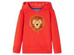 Sweatshirt Para Criança Com Capuz Vermelho 116