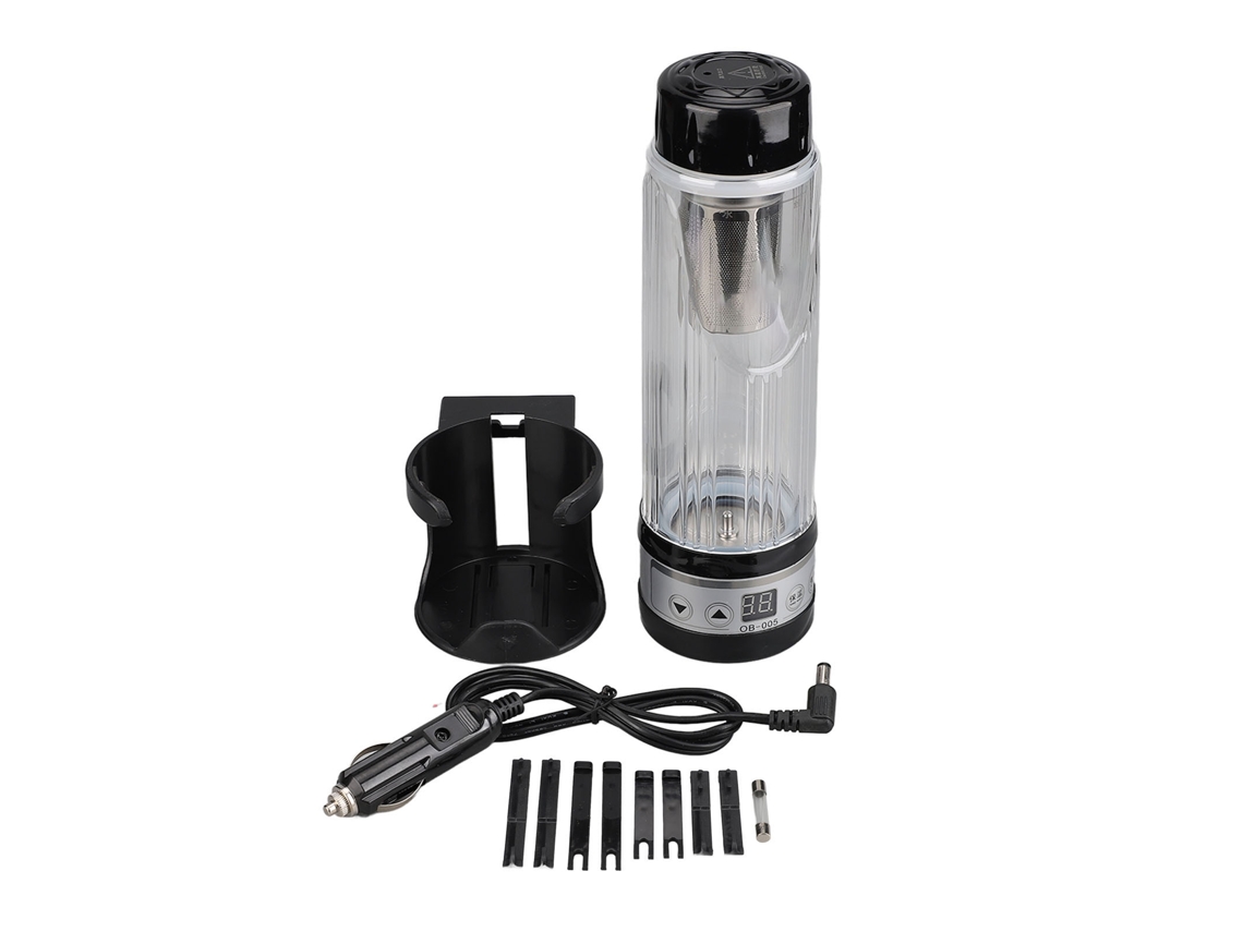 Xícara Elétrica 420ml para Carro 12v 24v Vidro de Boro | S/MARCA