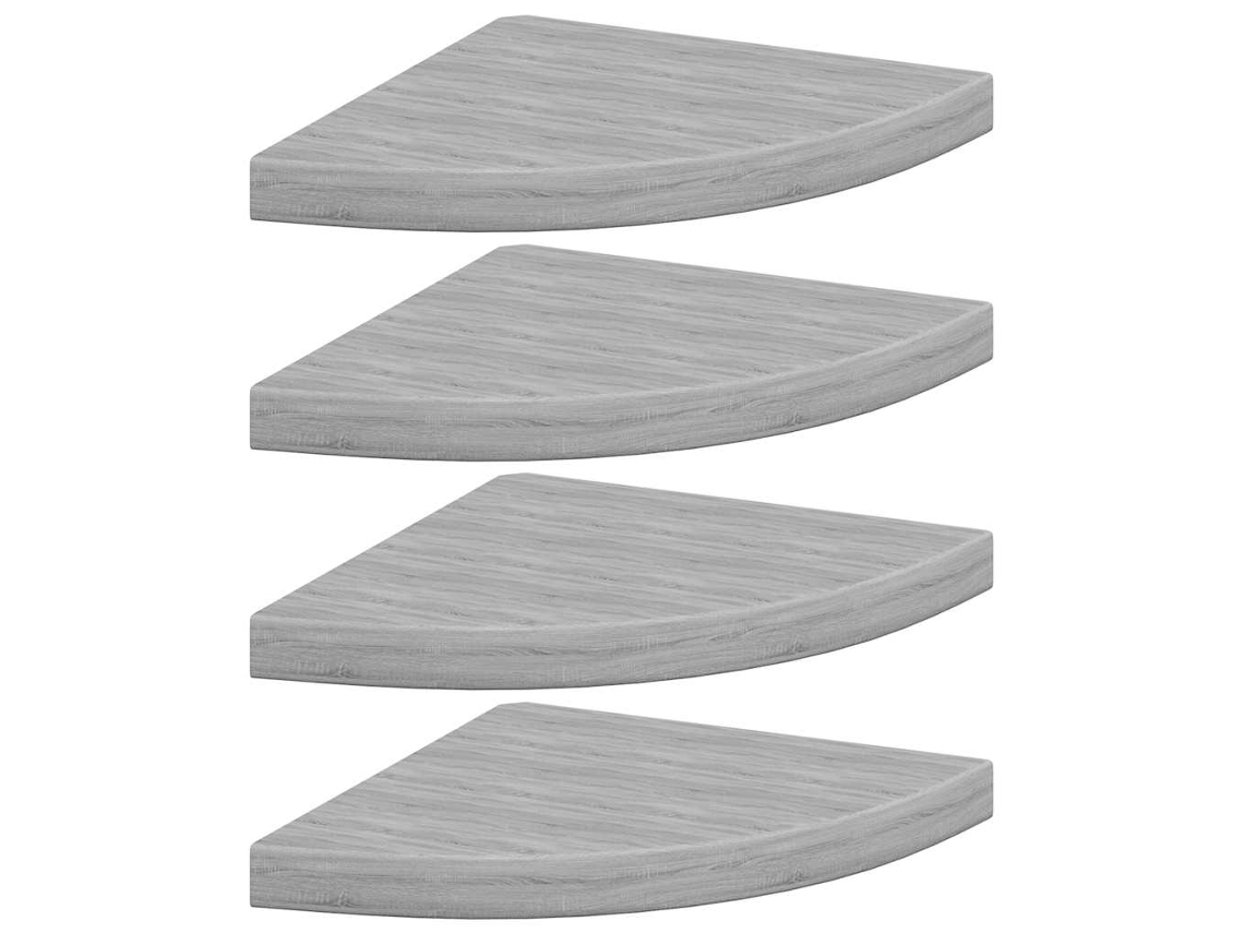Prateleira de Canto 4 Pcs 35x35x3,8cm Cinzento Cimento MAISON EXCLUSIVE