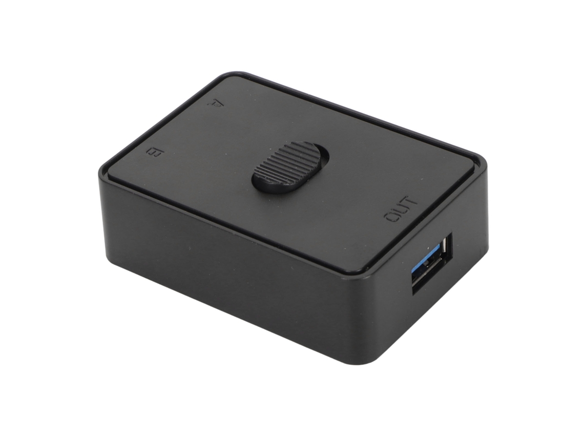 Switch bidirecional USB 3.0 com 2 entradas e 1 saída para teclado, mouse, scanner e impressora (KVM).