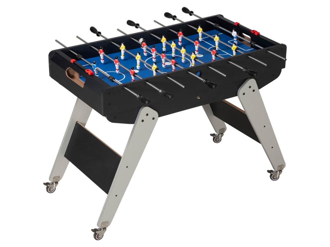 Mesa de Jogos 6 em 1 com Rodas, Multicor, 120x88x79cm (bilhar, Matraquilhos, Ping Pong, Lançamento de Anéis, Hóquei com Bastão, Hóquei com Discos)