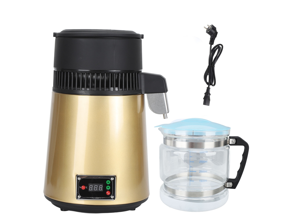 Destilador de Água de 750w, 4l, Aço Inoxidável, para Casa com Resistente Jar, Auto Desligar, Tomada Eu Primavera LAXISCREED