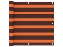 Vidaxl Tela De Varanda 90x400 Cm Tecido Oxford Laranja E Castanho