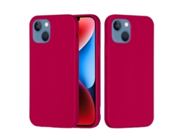 Lurelia Capa Protetora Para Iphone 15 Plus, Em Silicone E Pc, Interior Em Microfibra, Recortes Precisos, Cor Rosa E Anti-riscos