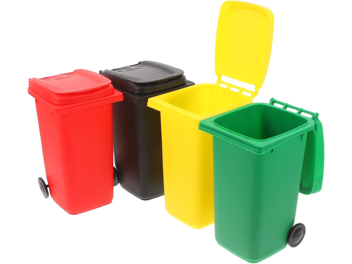 Conjunto De 4 Plástico Compacto Mini Para Trabalho, Mesa.