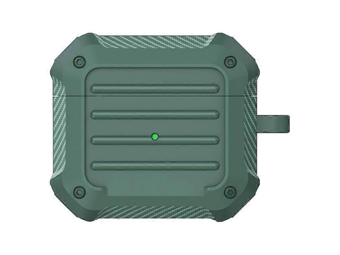 Fones De Ouvido Sem Fio À Prova De Choque Em Fibra De Carbono, Capa Protetora De Tpu Para Airpods 3, Verde Ushion