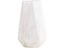 Vaso de cerâmica com efeito mármore branco, peça central para decoração de casa, presente ideal para o Natal para amigos e familiares.
