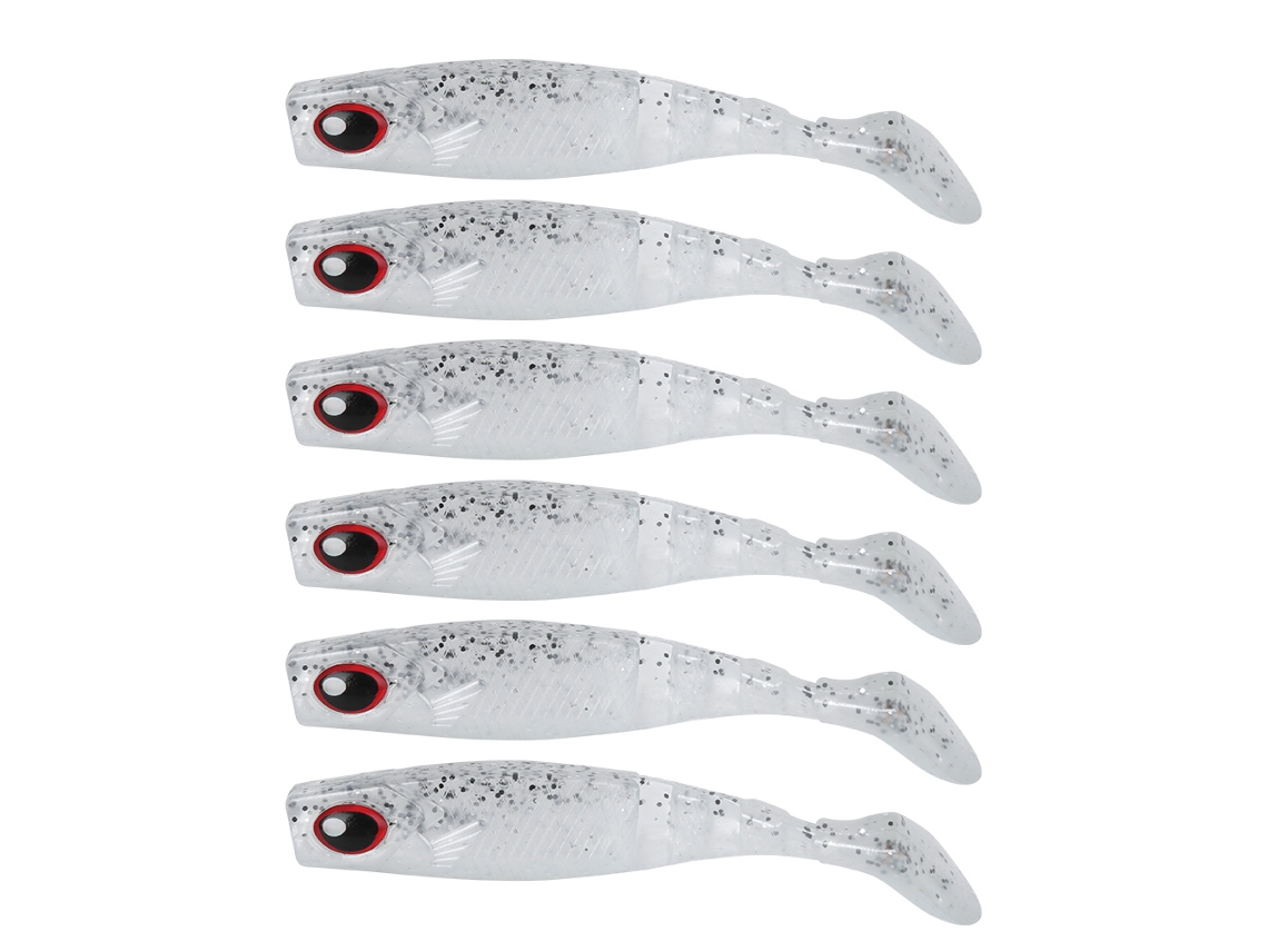 Lure Soft Bait (bionic Fish Luring, Simulated Dynamics) Two-color Soft Bait 100mm 5.5g Paddle Tail Soft Bait 6 Pcs Bionic Water Beauty Lure
