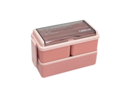 Marmita Bento Com 3 Compartimentos Para Trabalho - Recipiente Anti-fuga Seguro Para Micro-ondas E Máquina De Lavar