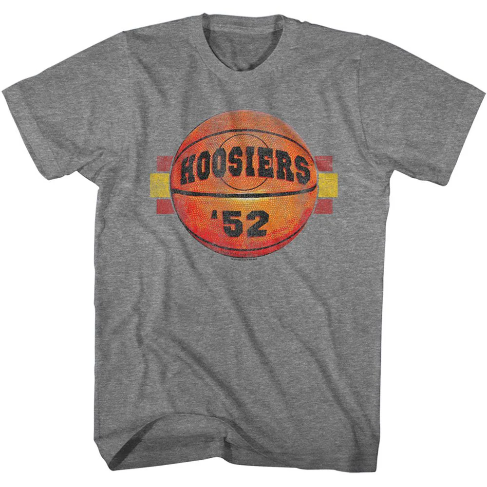 Unisex Adult T-shirt Rockinstone Hoosiers Movie Basketball 52 Solid Graphite Sizexxl