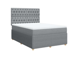 Box Spring Bed, Box Spring Beds Vidaxl Cinzeto Tecido (160 X 200 Cm)
