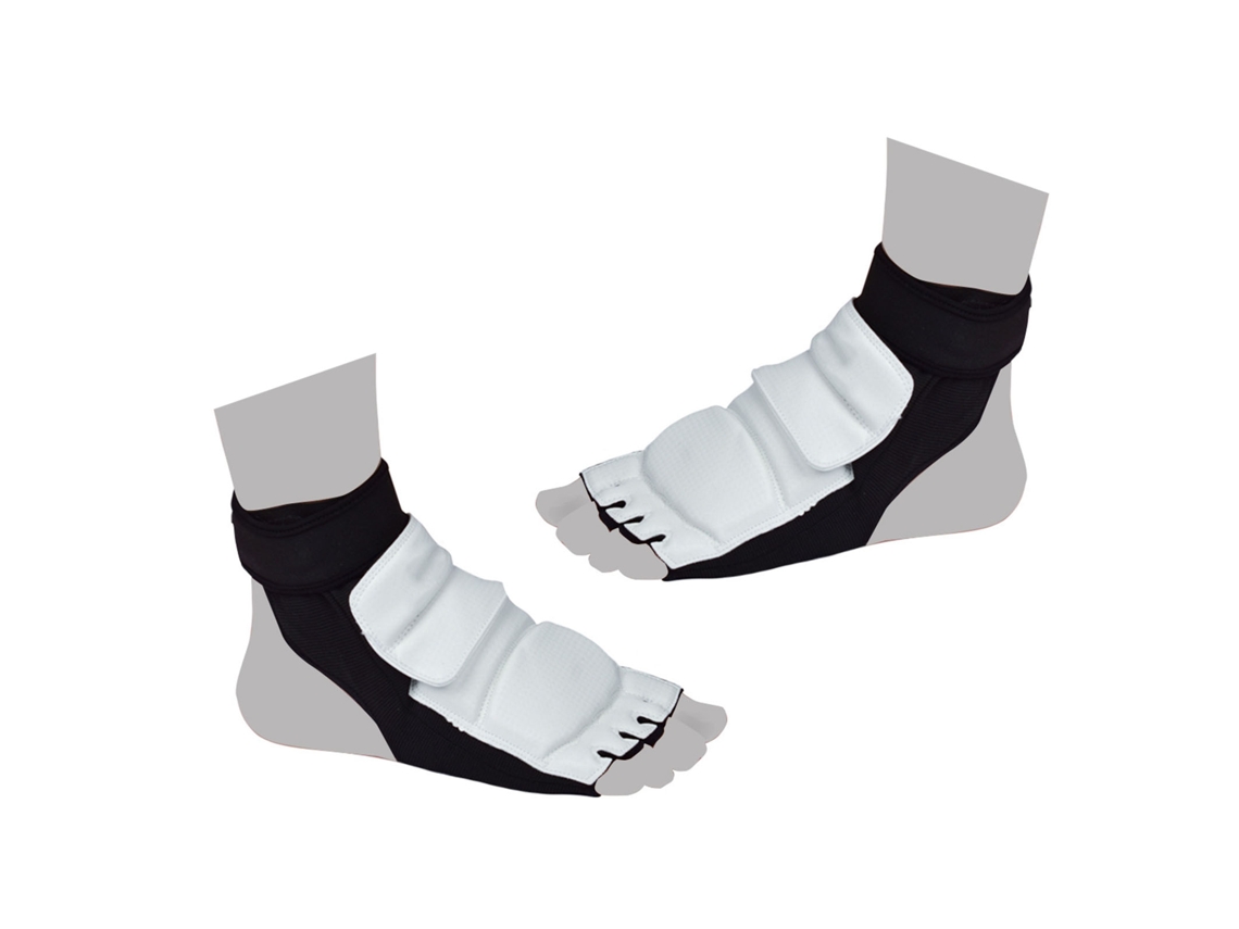 1 Par De Protector De Pie Taekwondo Resistente Ao Deslizamento Aéreo Para Treinamento Boxe Karatê Tamanho M 34-35 Preto E Branco