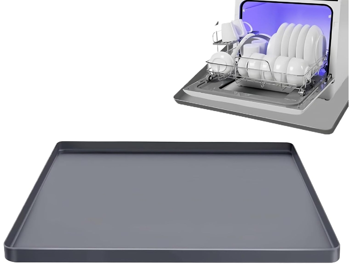 Tapete Lava Louças | Bandeja De Silicone Antiderrapante Com Bordas Altas E Prova De Vazamentos Para Uso Diário