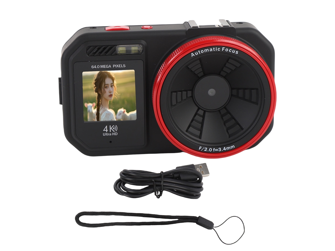 Digital Camera 64mp High Resolution 2.8 Inch Hd Screen 18x Digital Zoom Autofocus Selfie Portable Compact Camera For School Travel Black LAXISCREED
