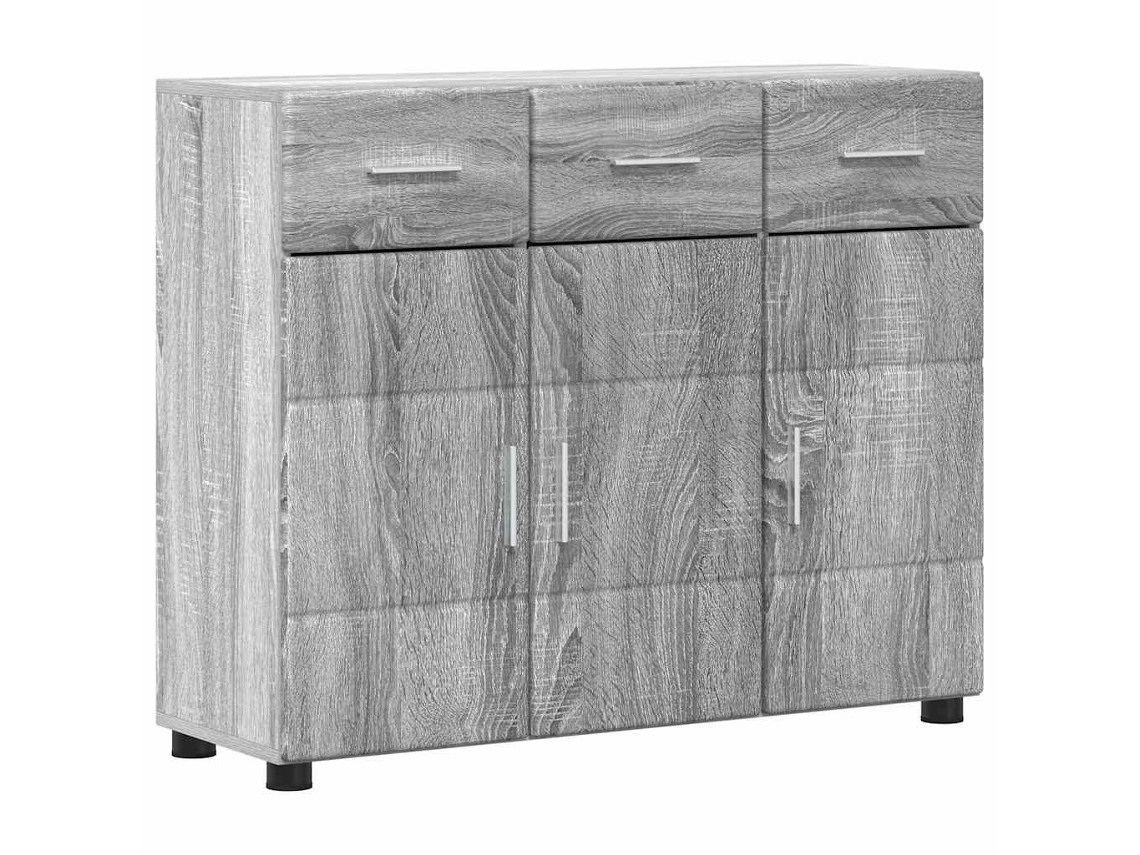 Aparador | Buffet Com Prateleira Florin Cinza Sonoma 88,5 X 30,5 X 73 Cm