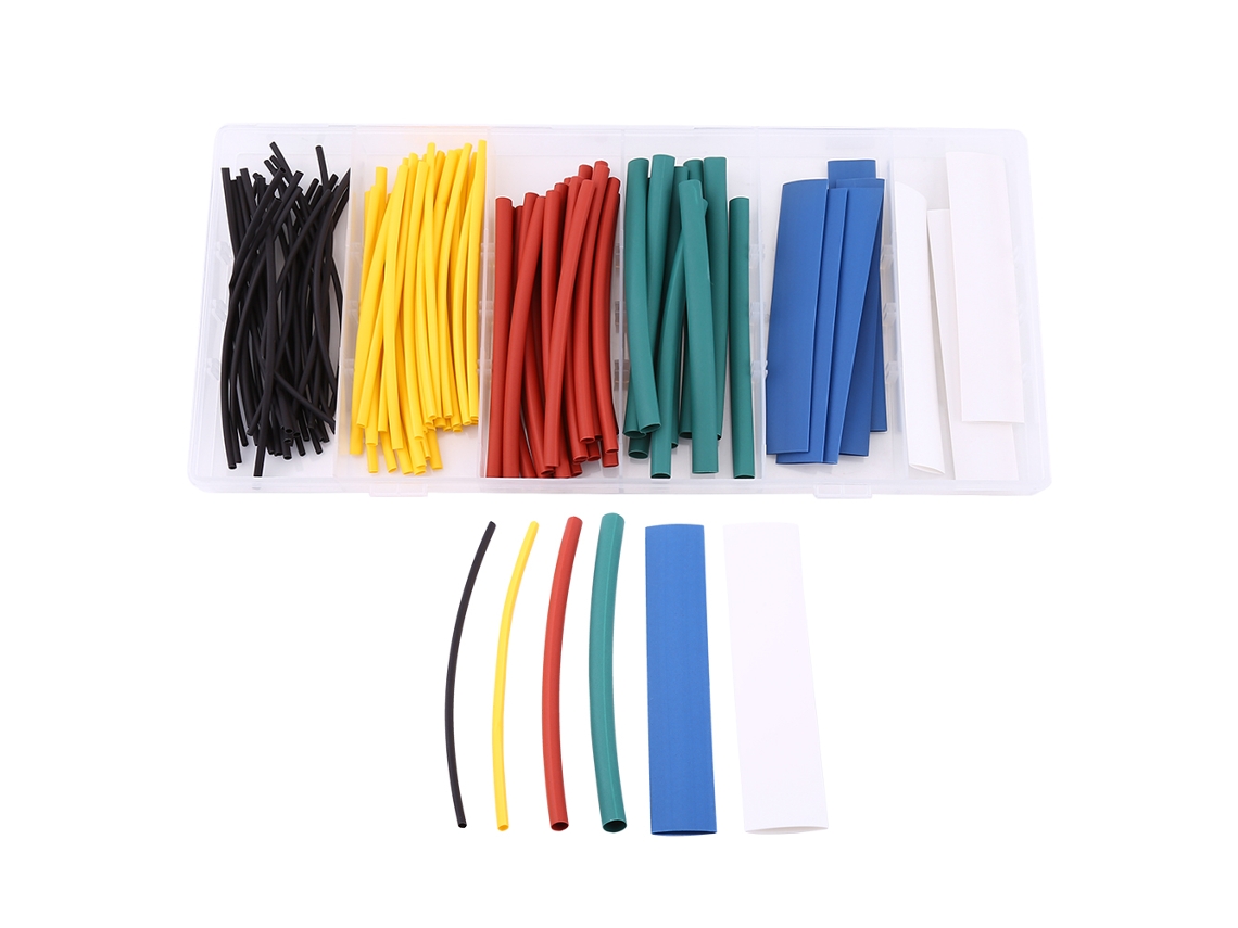 Kit De Mangueiras Termocontraídas Coloridas Laxiscreed Com 100 Peças Para Fios E Cabos