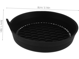 Jogo De 4 Tapetes De Silicone Pretos Para Porta-copos De Carro, Proteção Antiderrapante
