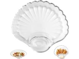 Prato Transparente Para Servir Dumplings Com Copo Integrado