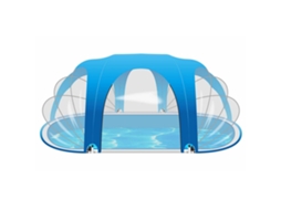 Blue Bay Tenda para piscina oval 530x410x205 cm azul