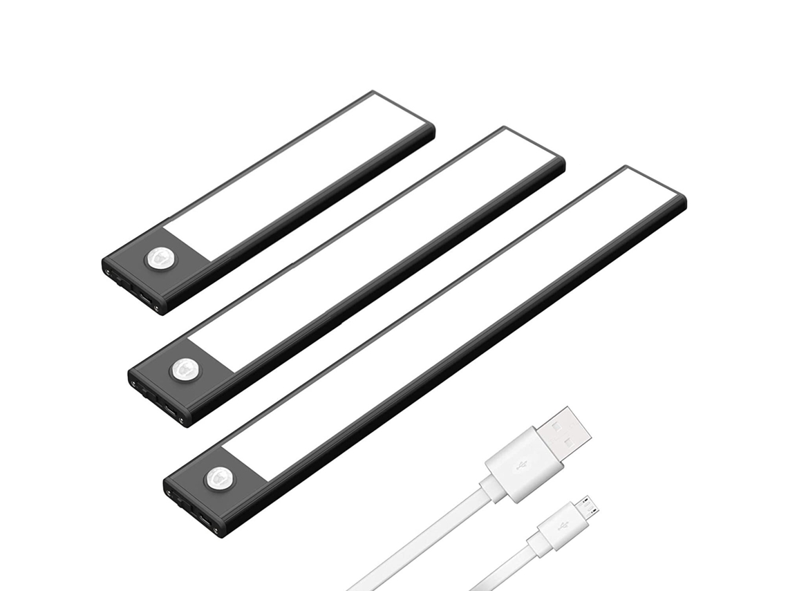 20 Cm - Luz Branca - Elfeland Sensor De Movimento Luz De Presença Recarregável Para Armários, Armários De Cozinha
