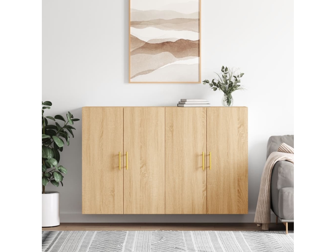 Conjunto de 2 Armários de Parede Carvalho Sonoma 69,5x34x90 cm MAISON EXCLUSIVE