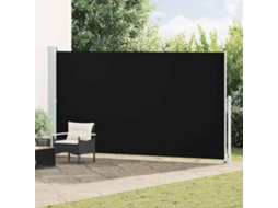 Vidaxl Toldo Lateral Retrátil Para Pátio 200x500 Cm Preto