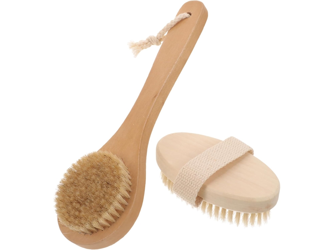 Conjunto De 2 Escovas Esfoliantes Corporais Wooneky, Escovas De Banho Ergonômicas Para Lavagem Do Corpo, Acessório Para