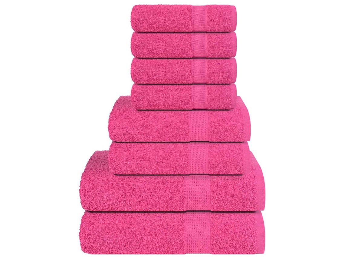 Towel Set, Towel Sets Vidaxl Cor-de-rosa Algodão (n/a)