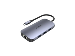Hub Usb UNITEK D1071A Preto Prateado
