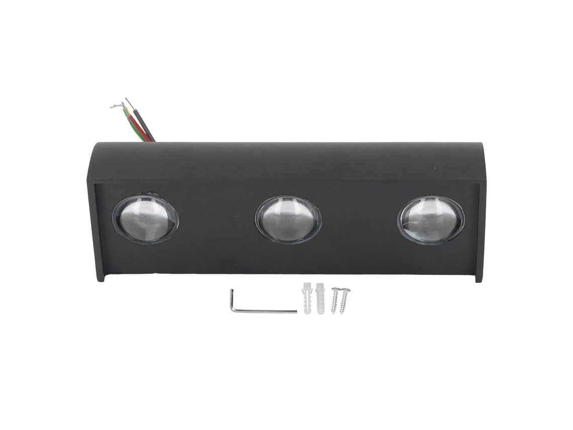 Luminária de Parede Led Externa 3w 3led Luz Quente Suave Ip65 Alumínio Design Moderno | S/MARCA