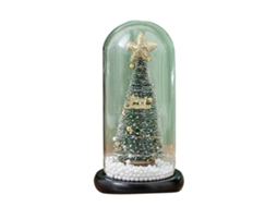 Mini Enfeites De Natal Com Tampa De Vidro, Decorações De Natal, Versão Operada Por Bateria, Suprimentos Luminosos Para Festivais, Preto Olysi Shop