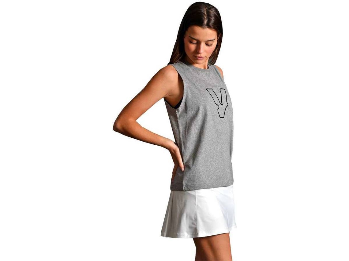 Top de Mulher VOLT PADEL Casual Cinza Claro para Padel (Tamanho: XS)