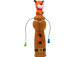 Figura de rena com varinhas giratórias e luz 22 cm