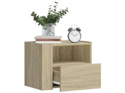 Vidaxl Mesas De Cabeceira De Parede 2 Pcs 45x30x35 Cm Carvalho Sonoma
