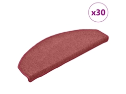 Vidaxl Tapetes De Escada 30 Peças 65x24x4 Cm Bordeaux Meio Redondo Grande