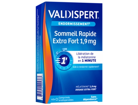 Sommeil Rapide Extra Fort 1,9 Mg 40 Comprimidos Orodispersíveis VALDISPERT