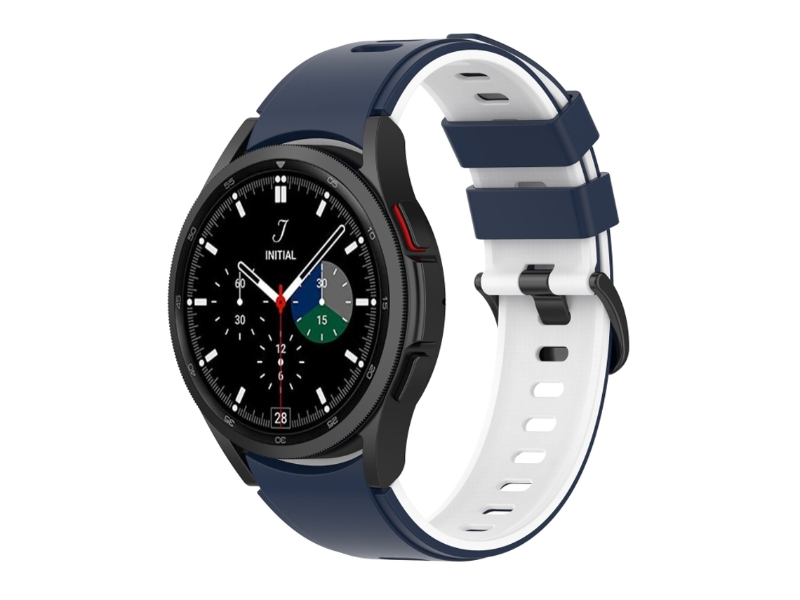 Bracelete Silicone para Samsung Galaxy Watch 5 Pro / Watch 5 Duas Cores Azul Meia noite Branco XIAOMOYU (45mm)